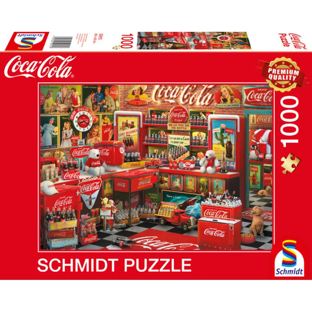 SCHMIDTSPIELE Puzzle játék 1000 darabos Coca Cola Nostalgia shop
