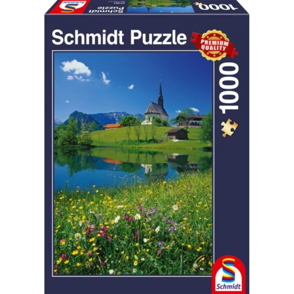 SCHMIDTSPIELE Puzzle játék 1000 darabos Inzell Einsiedlhof és a Szent Miklós Barátok templom