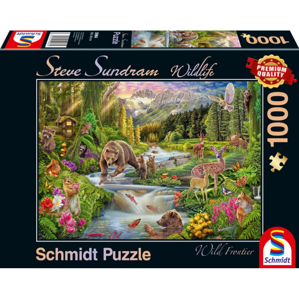 SCHMIDTSPIELE Puzzle játék 1000 darabos Steve Sundram Forest Animals