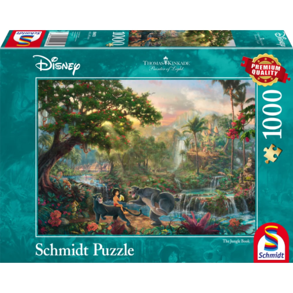 SCHMIDTSPIELE Puzzle játék 1000 darabos Thomas Kinkade Disney A dzsungel könyve