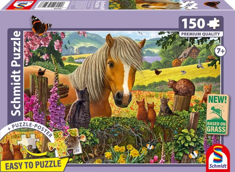 SCHMIDTSPIELE Puzzle játék 150 darabos Látogatás az istállóban