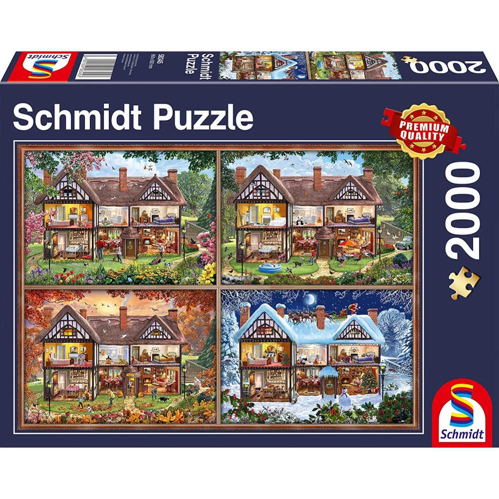 SCHMIDTSPIELE Puzzle játék 2000 darabos House of four seasons