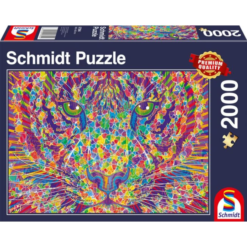SCHMIDTSPIELE Puzzle játék 2000 darabos Wild at Heart Tiger