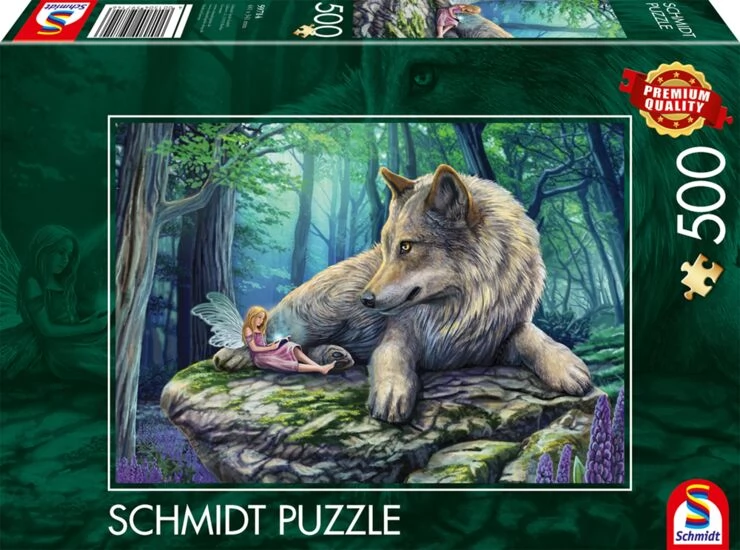 SCHMIDTSPIELE Puzzle játék 500 A farkas és a tünde