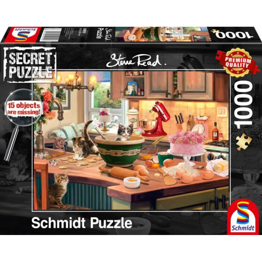 SCHMIDTSPIELE Secret Puzzle játék 1000 darabos Steve Reed At the Kitchen Table
