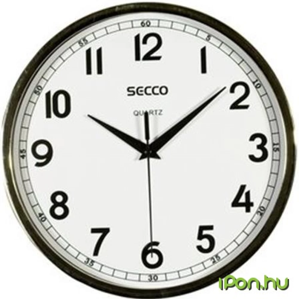 SECCO Fali óra 24 cm króm színű keretes
