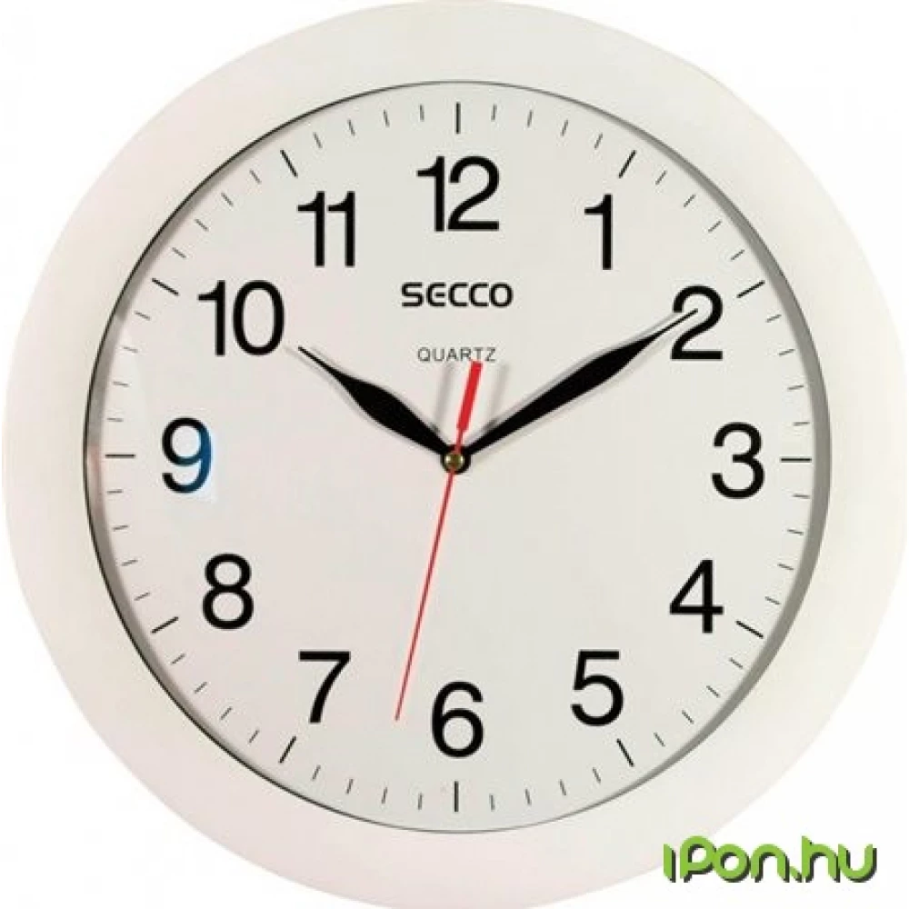 SECCO Fali óra 28 cm fehér keretes