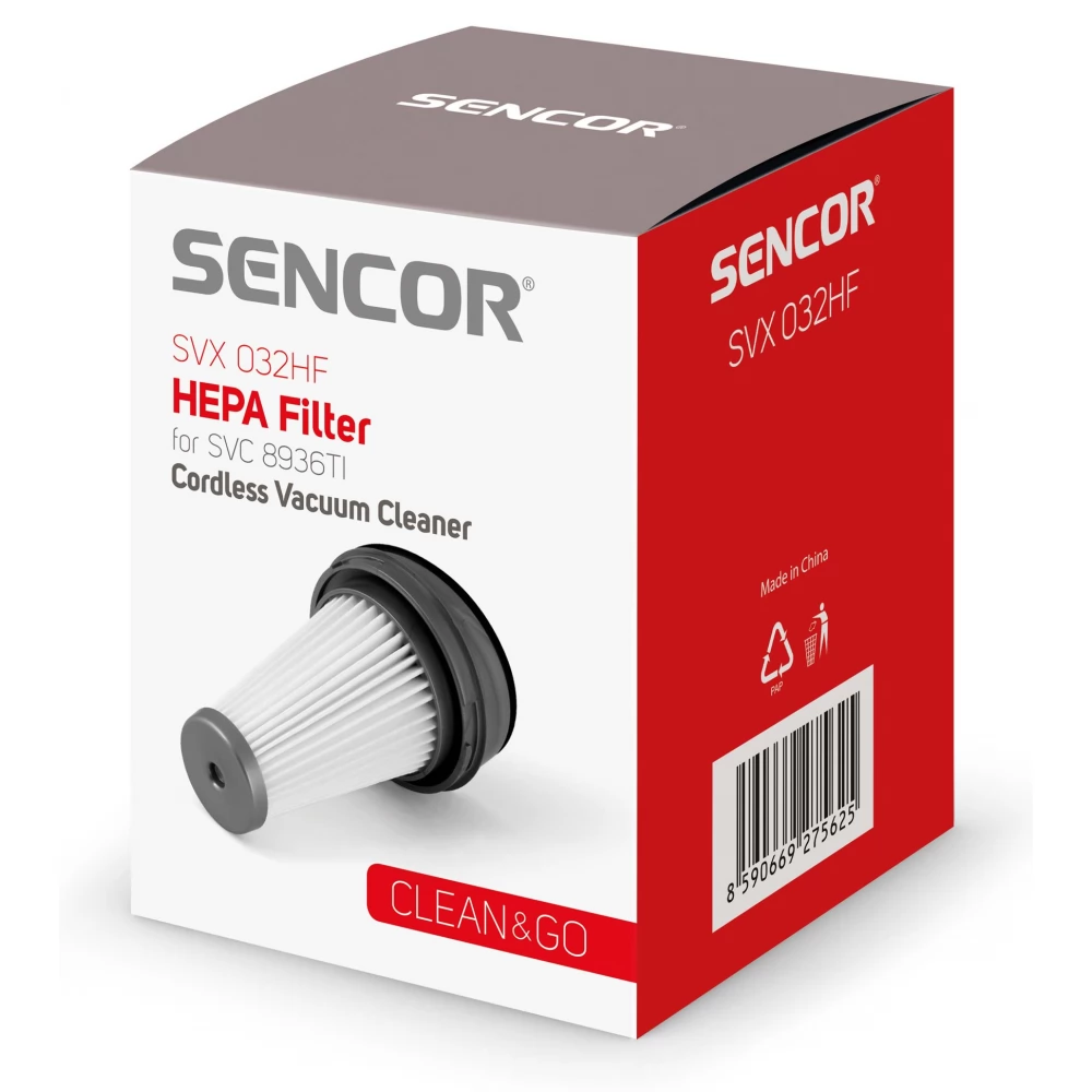 SENCOR SVX 032HF HEPA szűrő (kompatibilis SVC 7836TI) fekete / fehér