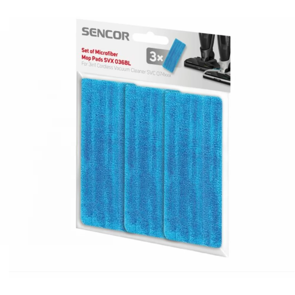 SENCOR SVX 036BL Mop készlet 3 db SVC 074x típusú porszívókhoz kék