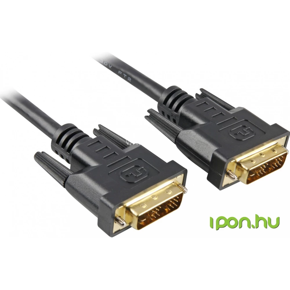 SHARKOON DVI-D Összekötő Fekete 2m 4044951009084