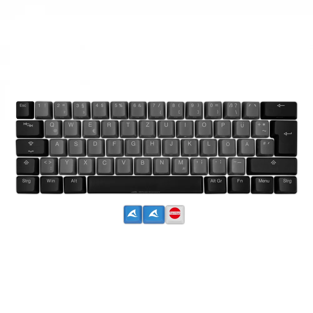 SHARKOON Skiller SAC20 S4 Keycap szett Német szürke-fekete