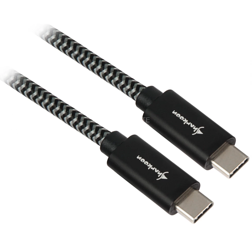 SHARKOON USB 3.1 Type C Összekötő Fekete-Szürke 1m 4044951027064