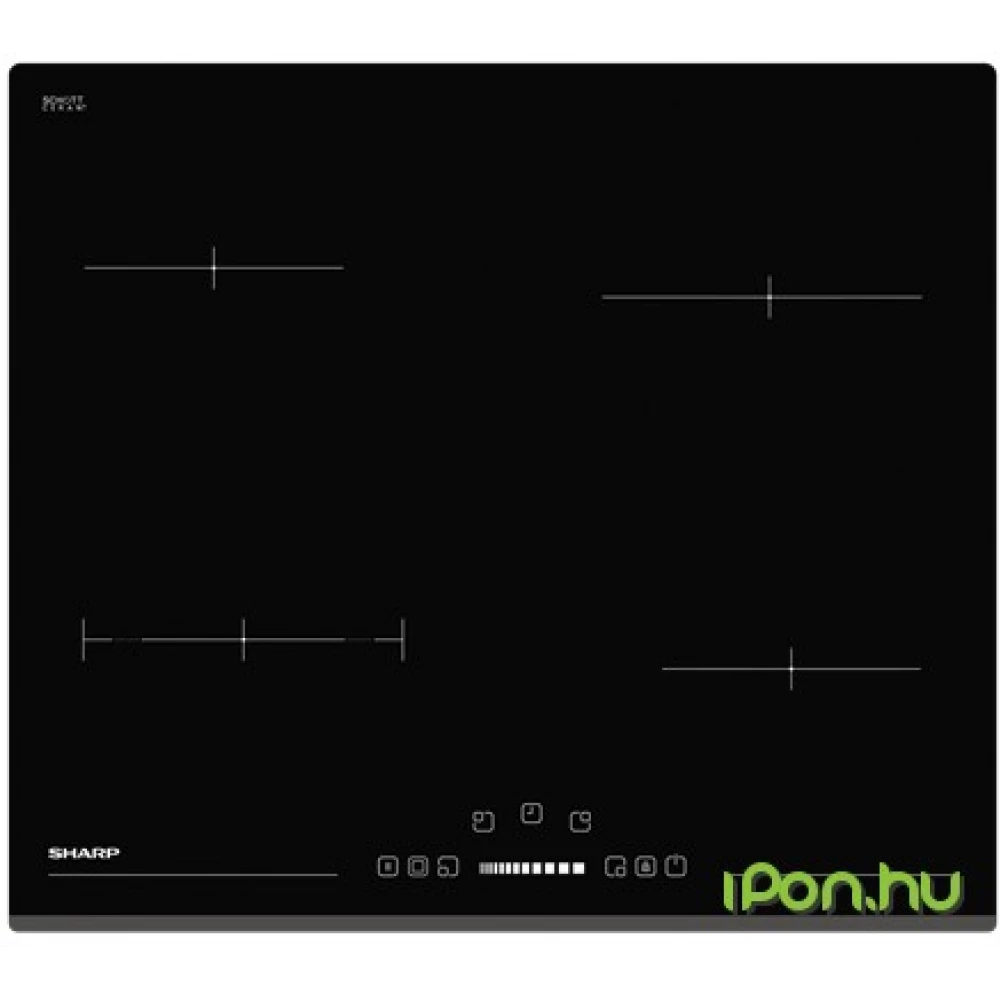 SHARP KH6V08BS00EU Fekete üvegkerámia főzőlap