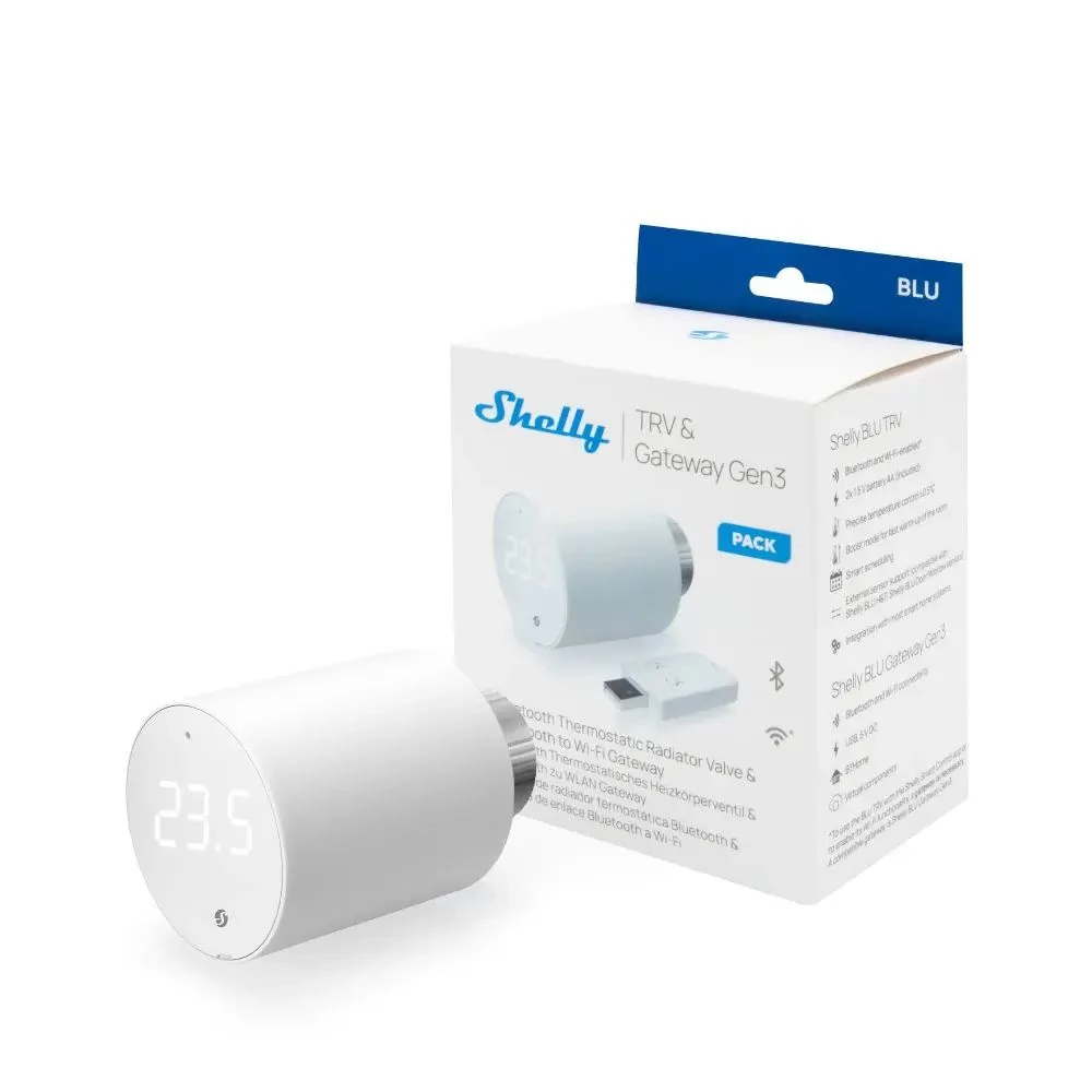 SHELLY BLU TRV okos Bluetooth radiátor termoszelep 1 db