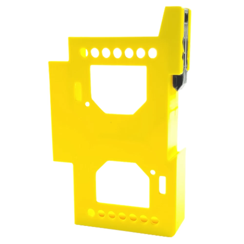 SHELLY Dupla DIN sín tartó / adapter 2 db Shelly RGBW2 / Dimmer / Dimmer 2 okos vezérléshez sárga
