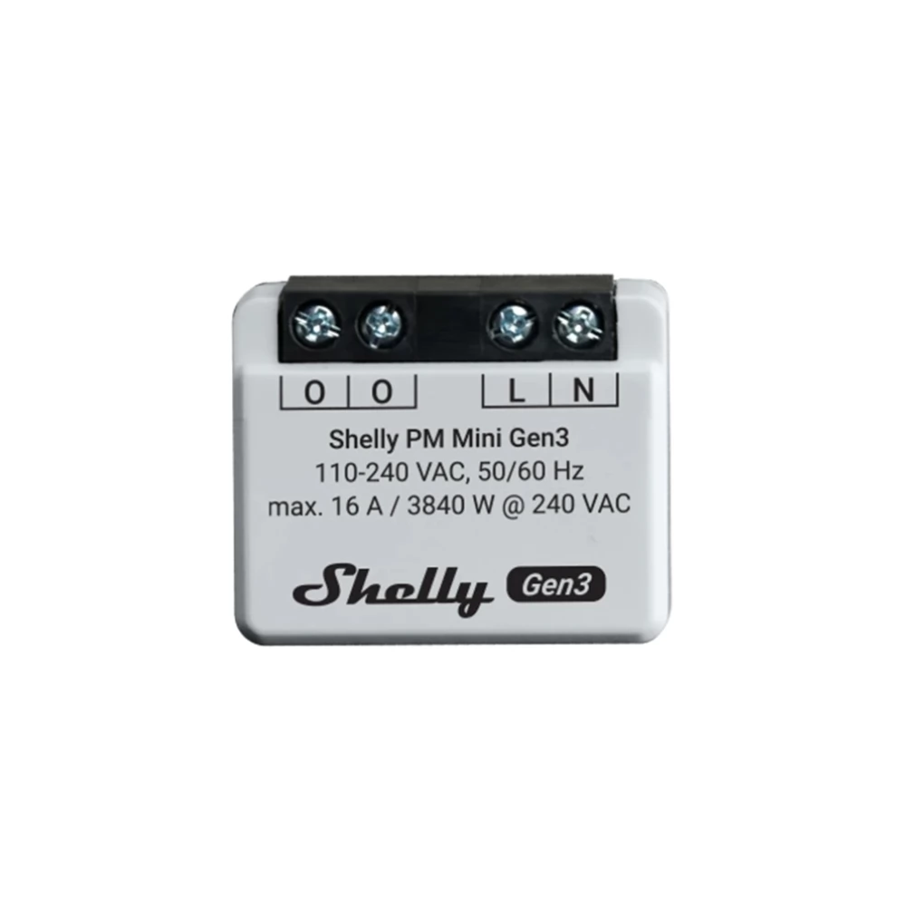 SHELLY PLUS PM Mini Gen3 WiFi + Bluetooth modul fogyasztásméréssel