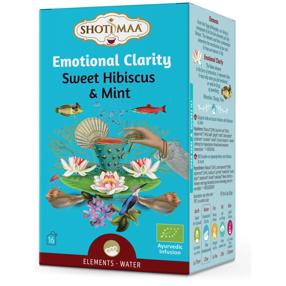 SHOTI MAA Shoti Maa bio emotional clarity édes hibiszkusz és menta tea 16x2g 32 g