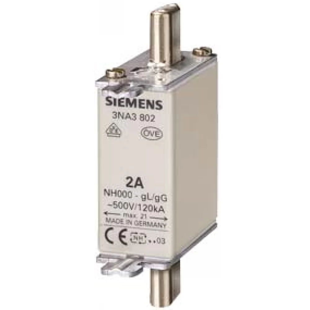SIEMENS 3NA3805 LV HRC fuse element NH000 In: 16 A