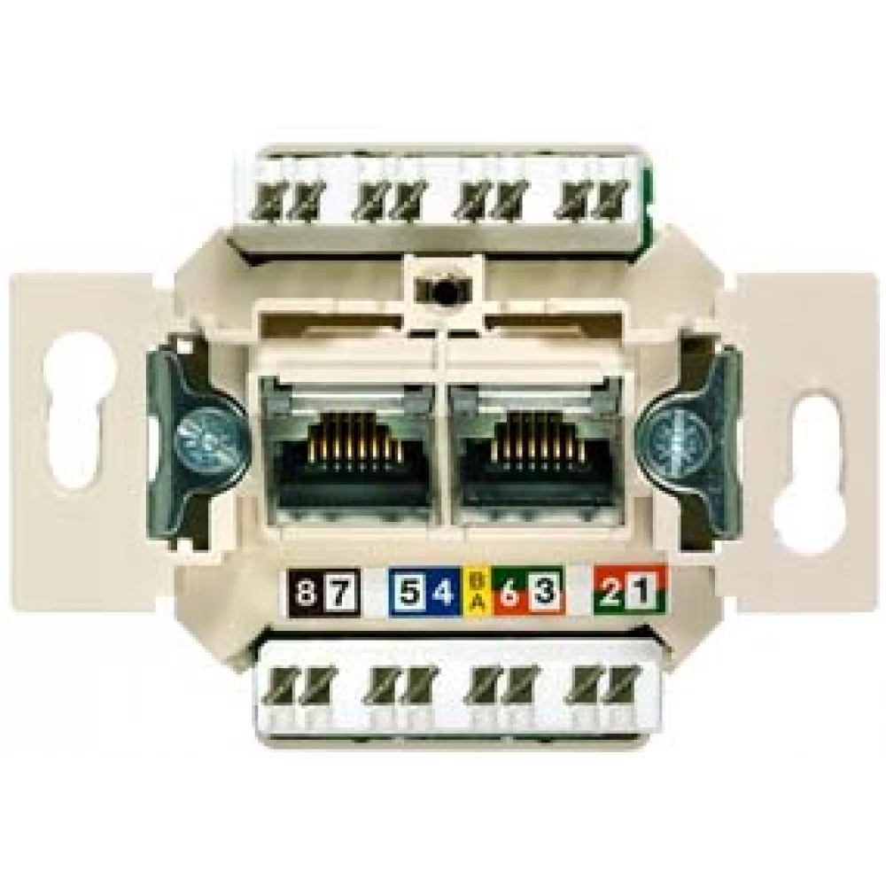SIEMENS 5TG2027-2 Delta UAE 2X8pólusú RJ45 UTP CAT6 A informatikai csatlakozóaljzat