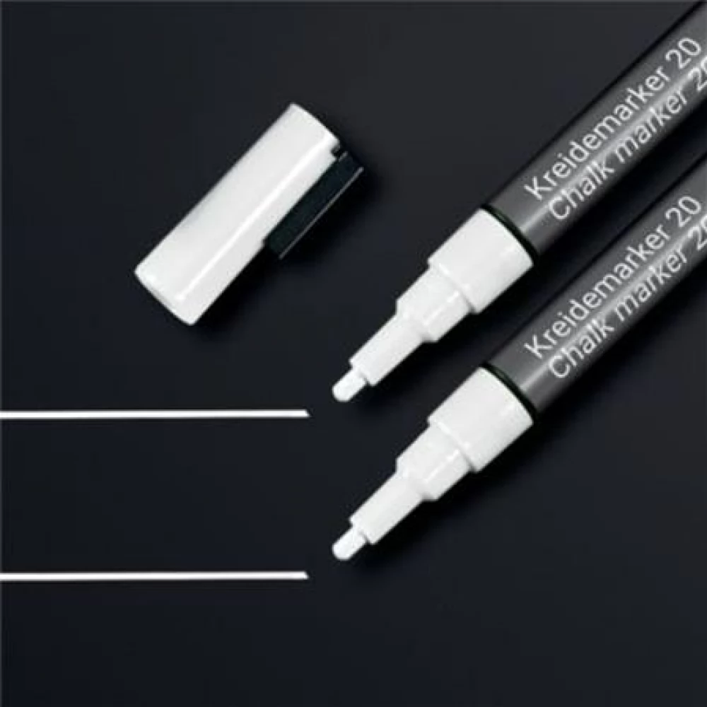SIGEL Folyékony krétamarker kúpos hegy 1-2 mm fehér v2
