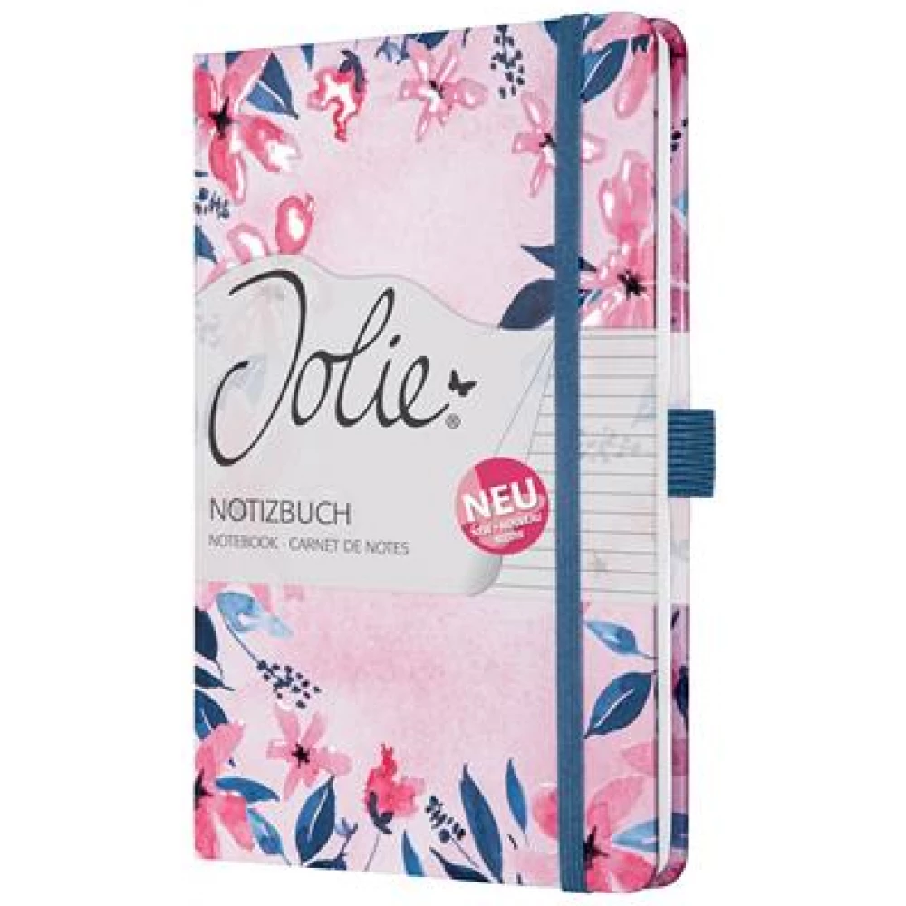 SIGEL Jolie vonalas jegyzetfüzet 135x203 mm 87 lap keményfedeles Loose Florals Olive