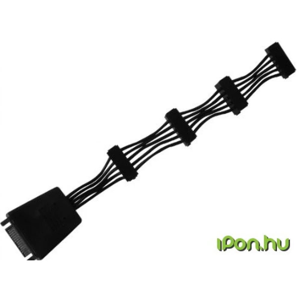 SILVERSTONE SATA táp Tápkábel Fekete 19cm SST-CP06-E4
