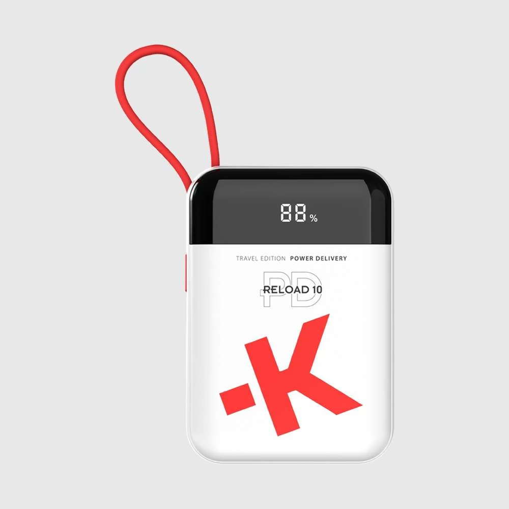 SKROSS Reload10 Powerbank 2xUSB 10000mAh + USB-C kábel fehér