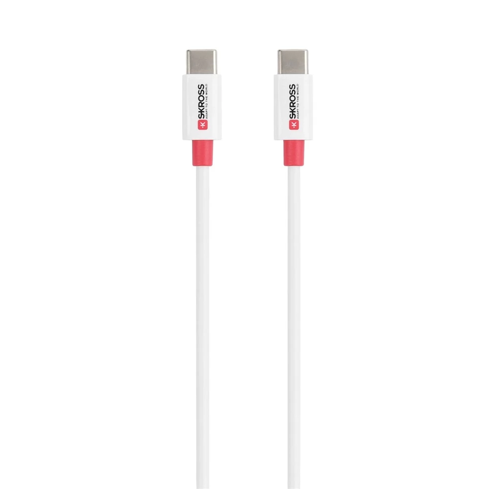 SKROSS USB 2.0 Type C Összekötő Fehér 2m USBC-TO-USBC-MULTI