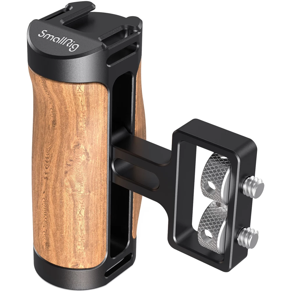 SMALLRIG Mini Wood Side Handle with Dual 1/4"-20 Screw Mount
