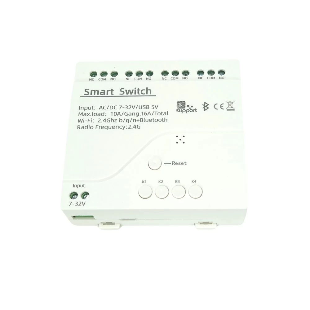 SMARTWISE 85V-250V AC négy áramkörös Wi-Fi+Bluetooth NO/NC okosrelé