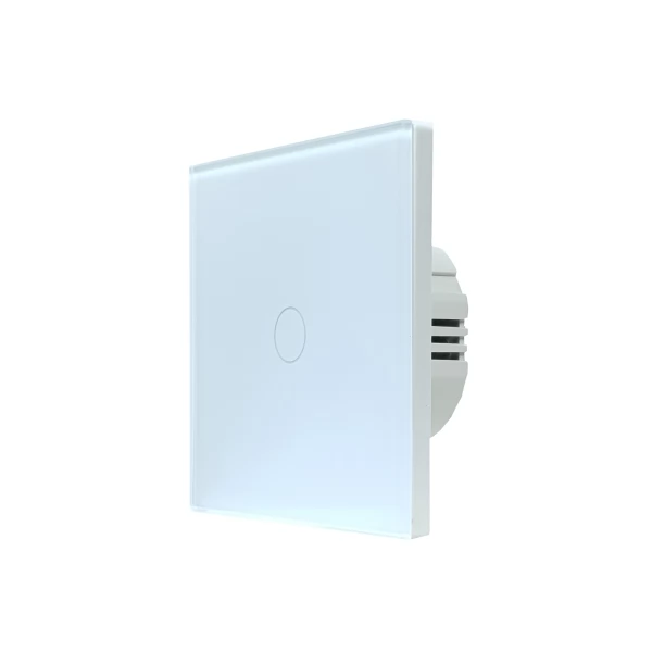 SMARTWISE SMW-BUN-T61-WIFIBT-W T61 UNI Wi-Fi + eWeLink-Remote 1 áramkörös okos érintőkapcsoló fehér üveg előlappal