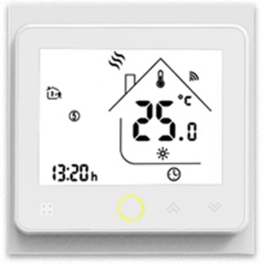 SMARTZILLA Tuya Okos termosztát Fan Coilhoz 4 csöves fehér