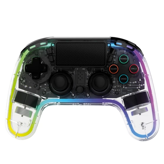 SNAKEBYTE GamePad RGB 4 kontroller átlátszó PS4