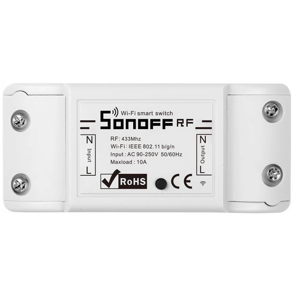 SONOFF M0802010002 RF R2 (ÚJ) WiFi + RF kapcsoló relé fehér