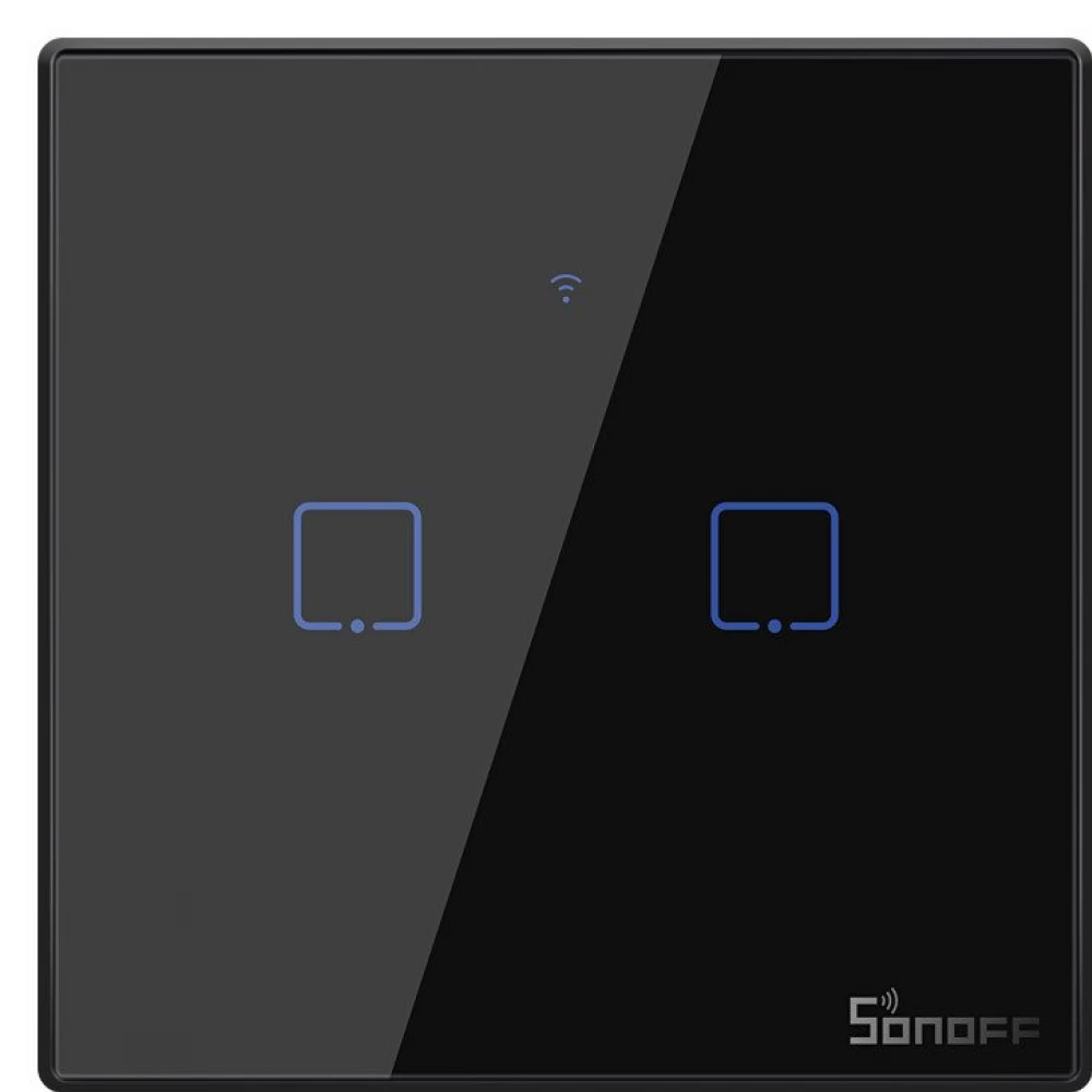 SONOFF T3EU2C-TX Érintőfénykapcsoló WiFi + RF 433 T3 EU TX (2 csatornás)