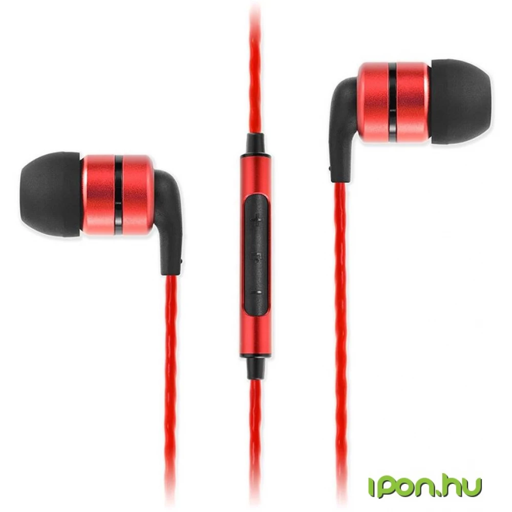 SOUNDMAGIC E80C In-Ear fülhallgató headset piros