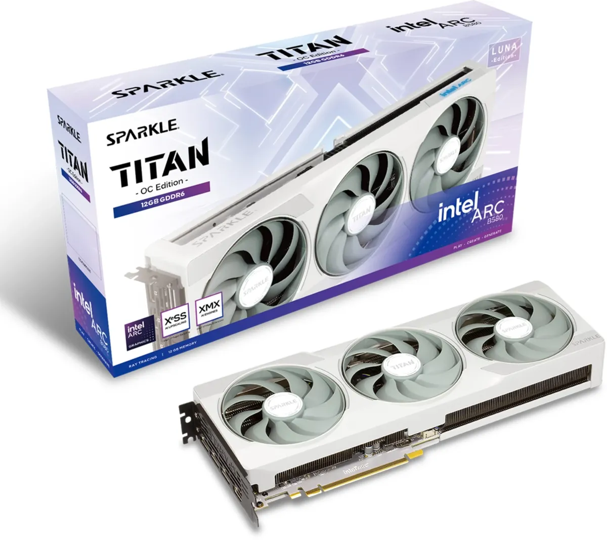 SPARKLE Intel Arc B580 12GB GDDR6 TITAN Luna OC PCIE