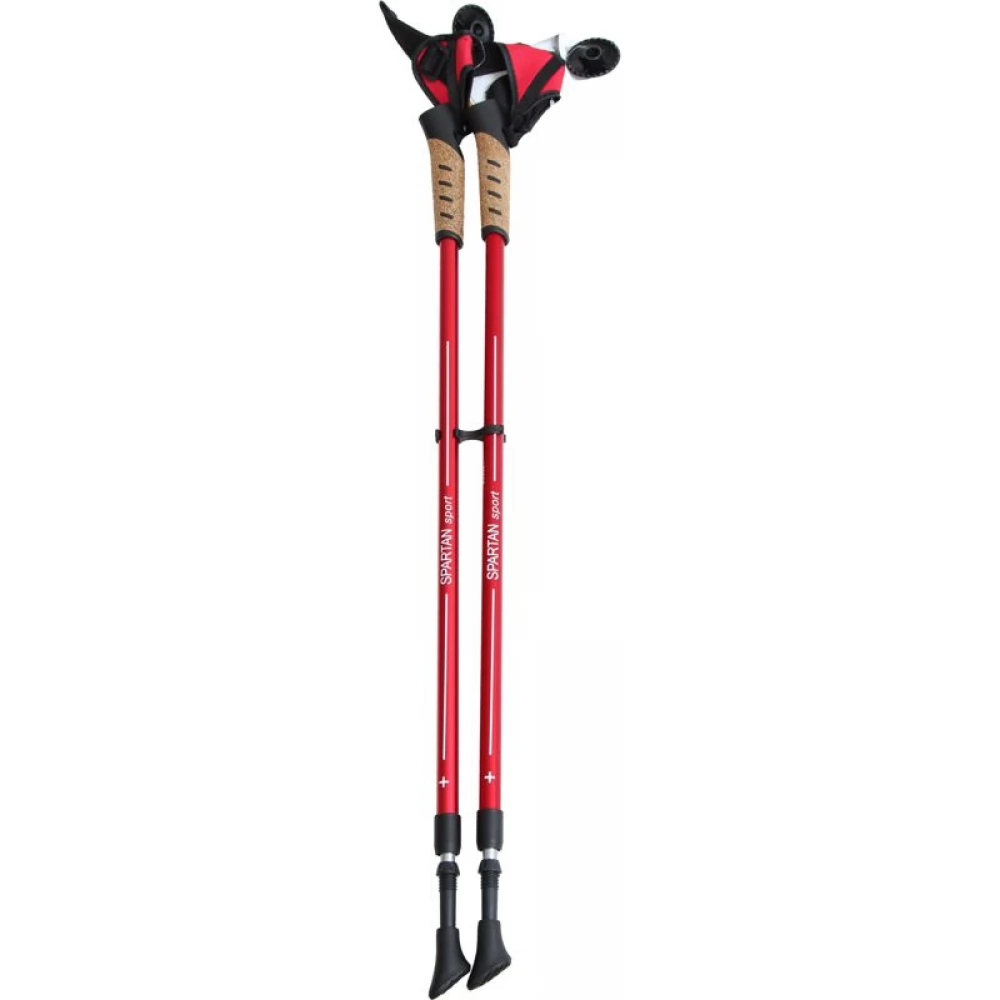 SPARTANSPORT Nordic Walking túrabot 80-130cm piros