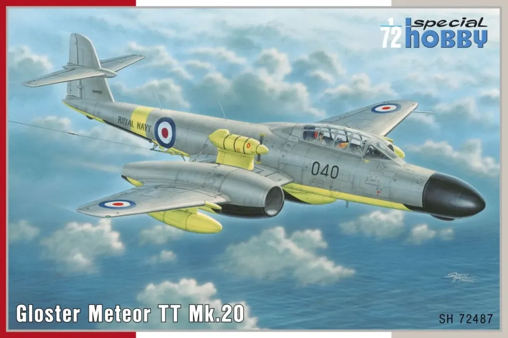 SPECIAL HOBBY 1/72 Gloster Meteor TT Mk.20 vadászgép modell