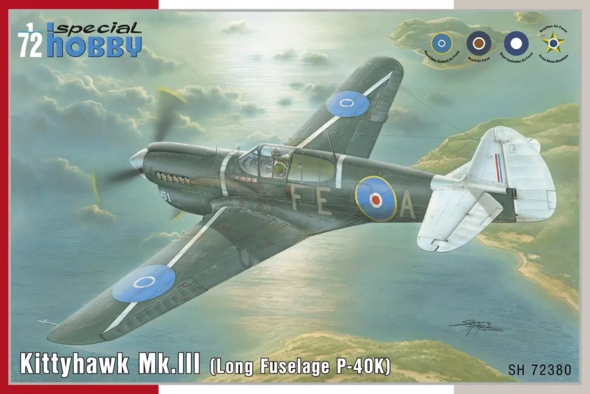 SPECIAL HOBBY 1/72 Kittyhawk Mk.III P-40 K Long Fuselage vadászgép modell