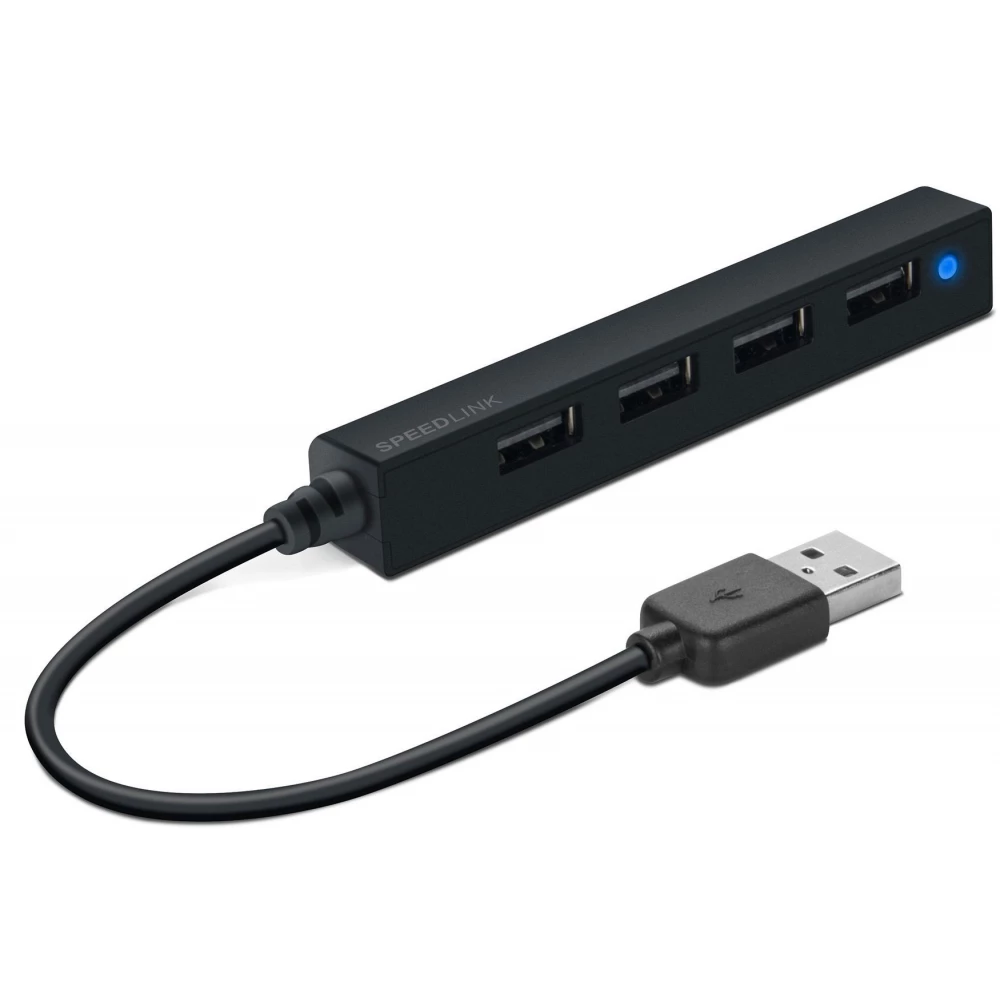 SPEEDLINK SNAPPY SLIM USB HUB 4-PORT fekete