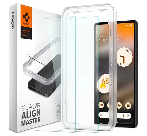 SPIGEN AlignMaster Google Pixel 6a Tempered kijelzővédő fólia (2db)
