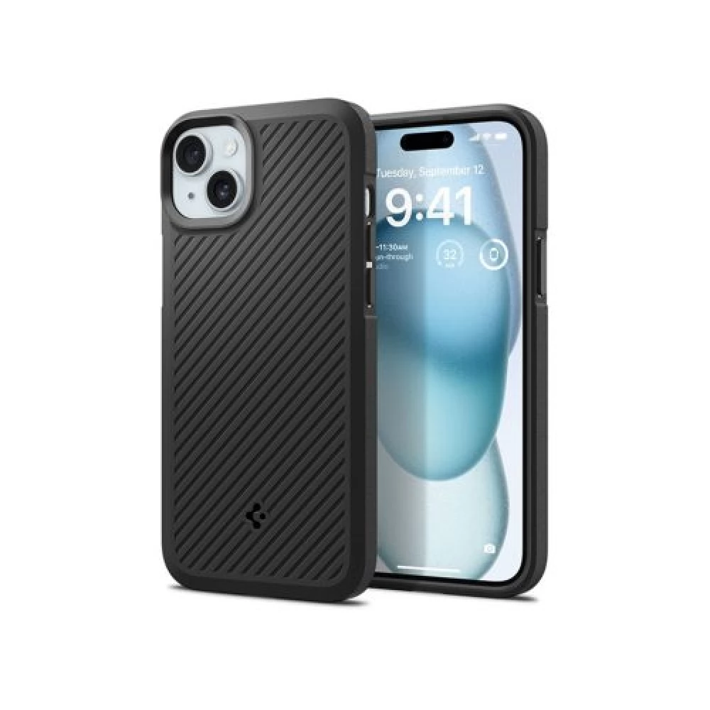 SPIGEN Core Armor hátlap iPhone 15 Plus karbon minta fekete