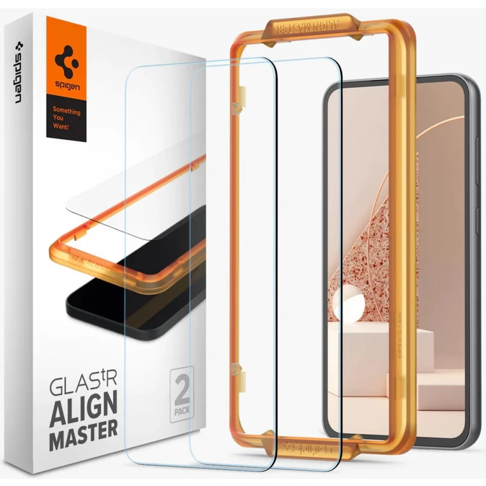 SPIGEN Glastr Alignmaster kijelzővédő fólia Tempered Glass (edzett üveg) Samsung Galaxy S23 FE SM-S711 2 darabos szett