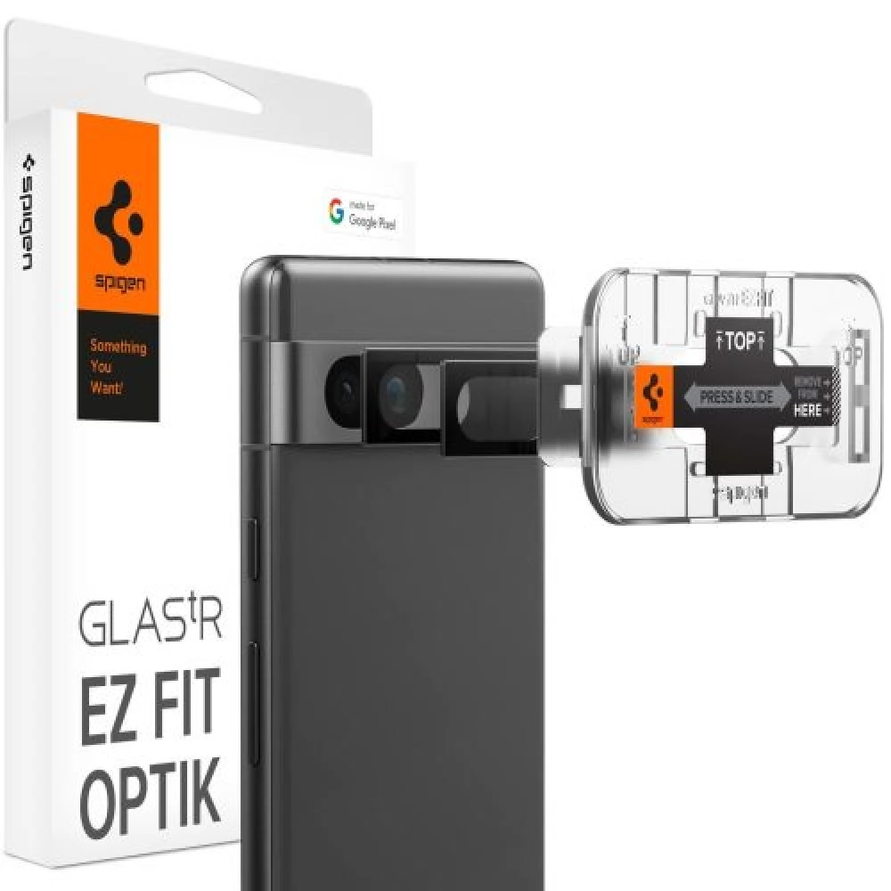 SPIGEN GlastR Ez Fit Optik kameravédő lencse Google Pixel 7a 2db fekete