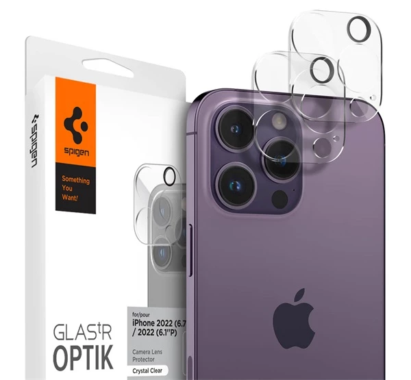 SPIGEN Glas.tR Optik Apple iPhone 14 Pro/14 Pro Max Tempered kameravédő fólia (2db)