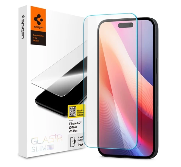 SPIGEN Glas.tR SLIM HD Apple iPhone 16 Plus/iPhone 15 PlusTempered kijelzővédő fólia (1db) AGL06890