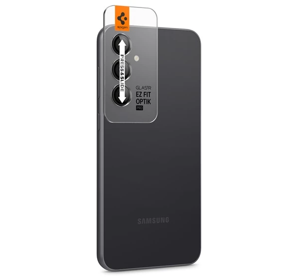 SPIGEN "Glas.tR SLIM EZ Fit Optik Pro" Samsung Galaxy S23 FE Tempered kameravédő fólia fekete (2db)