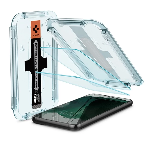 SPIGEN "Glas.tR SLIM EZ Fit" Samsung Galaxy S22+ Tempered kijelzővédő fólia (2db)