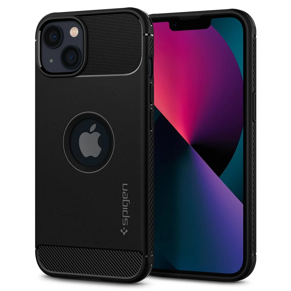 SPIGEN Rugged Armor Case iPhone 13 fekete